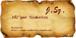 Jáger Szabolcs névjegykártya