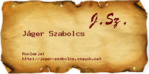 Jáger Szabolcs névjegykártya